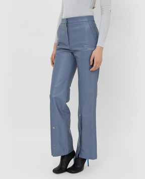 Off-White Leather trousers with slits OWJB019F21LEA001