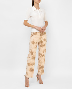 Twinset Tie-dye Cropped Cargo Pants 211TT2541