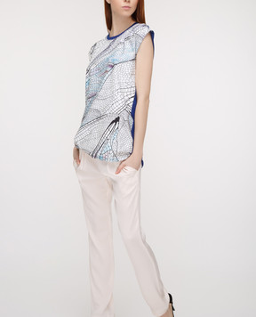 Vionnet Beige silk trousers PAVAP15001T1129