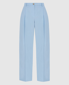 NINA RICCI Blue wool trousers 20PCPA003WV0241
