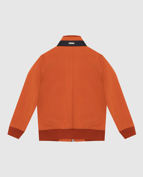 Stefano Ricci Children's orange cashmere jacket YUJ7400010C807