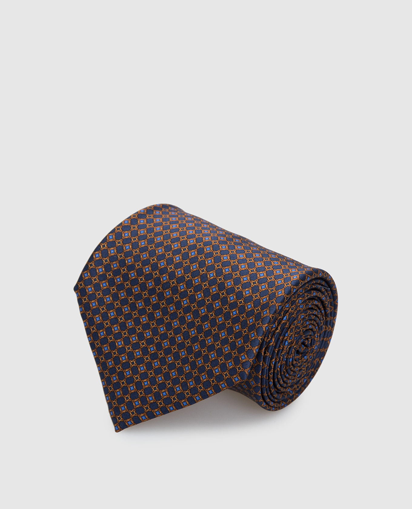 

Dark beige silk tie in pattern pattern Stefano Ricci