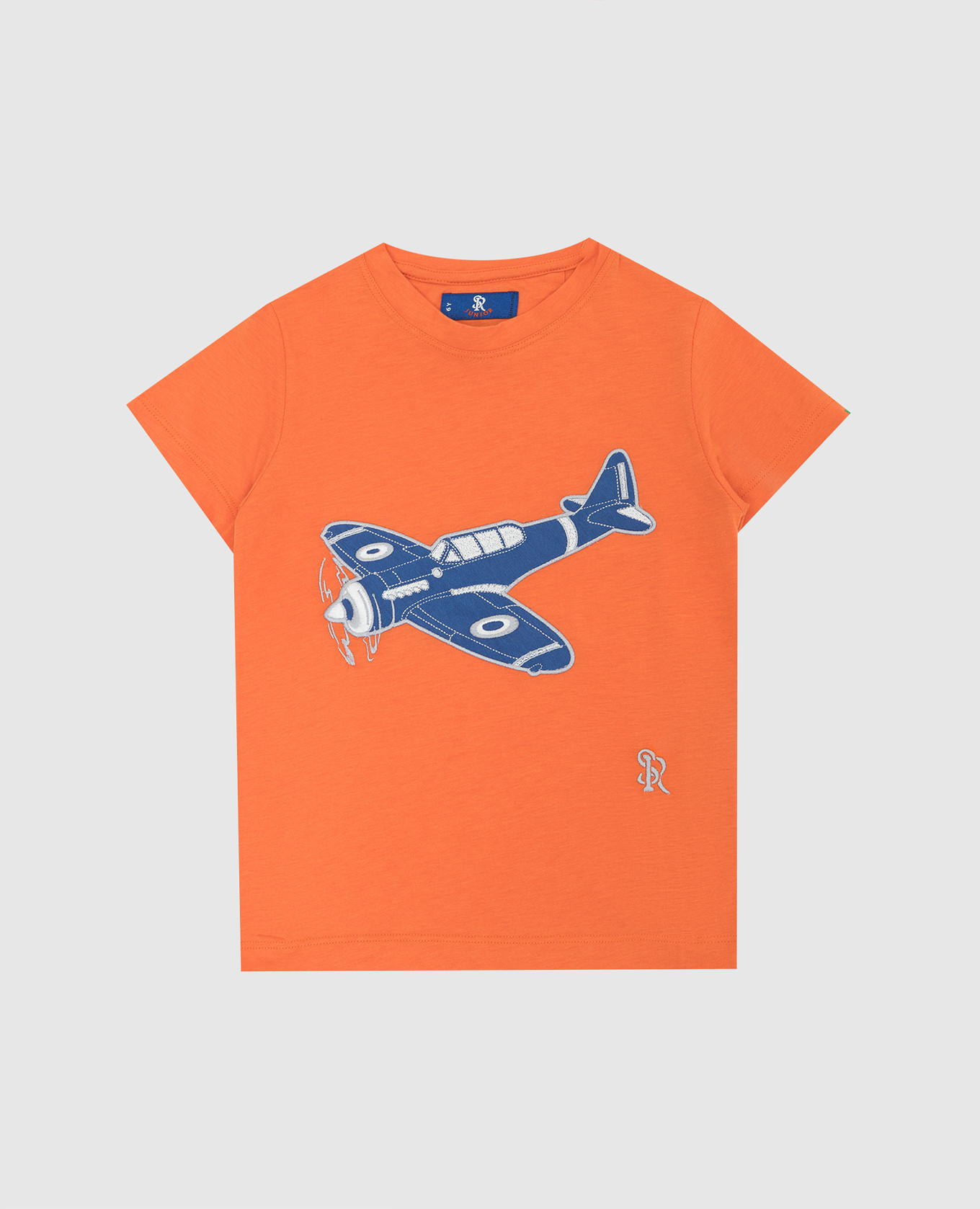 

Children's orange t-shirt with embroidery Stefano Ricci