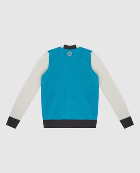 Stefano Ricci Baby turquoise cashmere cardigan YAK6S09CV6F6SA08