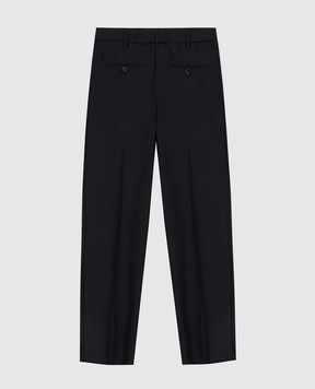 Stefano Ricci Children's dark blue trousers in wool and silk Y1T9000000WK003C
