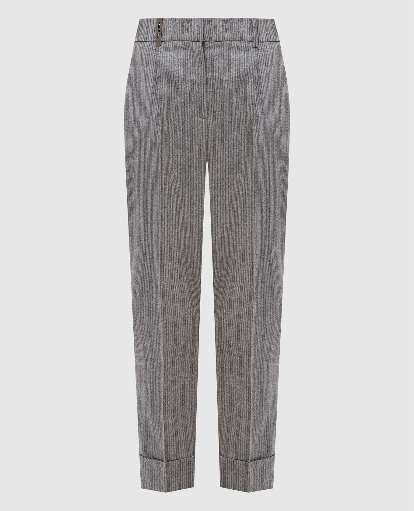 

Striped wool and cashmere trousers Peserico, Grey