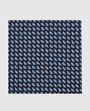 Stefano Ricci Children's blue patterned silk scarf YFZ25NG400