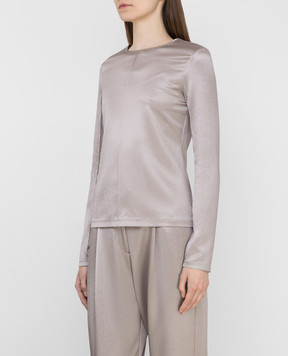Sally LaPointe Gray silk blouse RS19213201