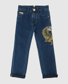 Stefano Ricci Jeans stampati per bambini YFT9402060B26BL