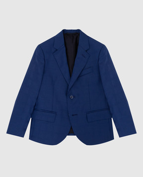Stefano Ricci Children's blue wool jacket Y1RF371000HC4081