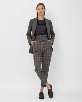 Peserico Checked wool trousers P04754A06518
