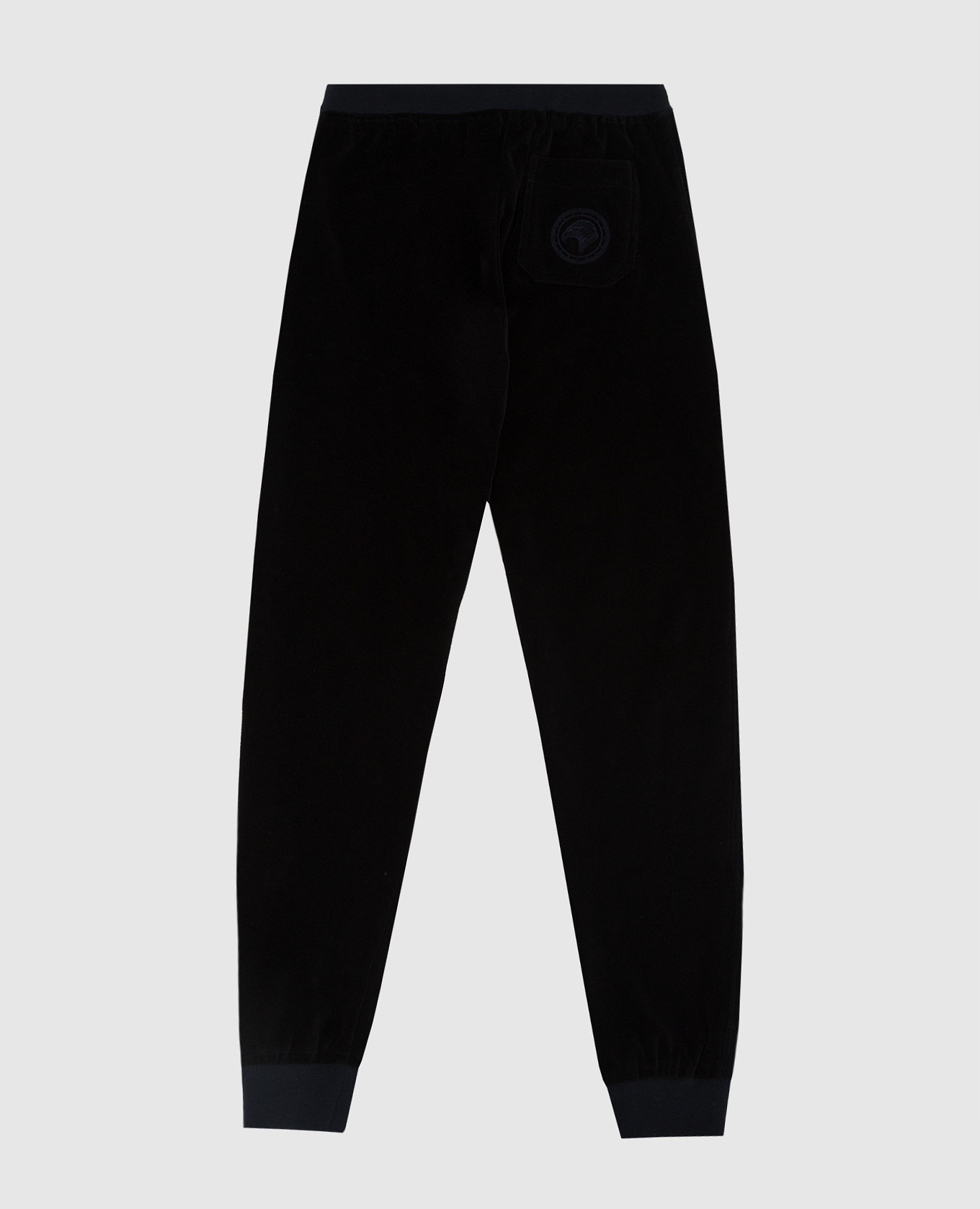 

Kids velor joggers with logo embroidery Stefano Ricci, Black