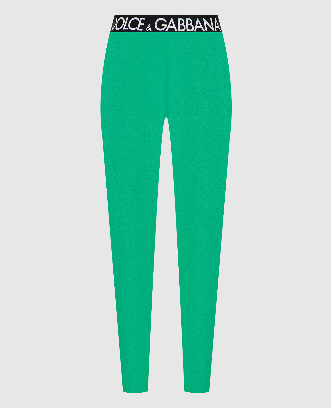 

Green leggings with contrasting waistband and logo pattern Dolce&Gabbana