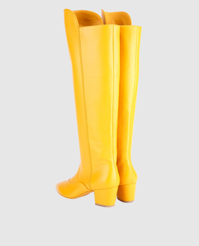 Laurence Dacade Yellow leather boots SANDRINE