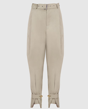 CO Slack trousers with pintucks and buckles on the legs 5040WRT