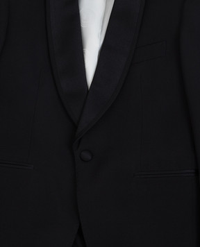 Stefano Ricci Children's black wool suit Y2SF37S940W808