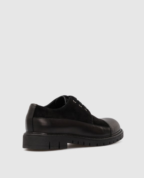 Stefano Ricci Kids Black Suede Derbies YRU11G871SPSD