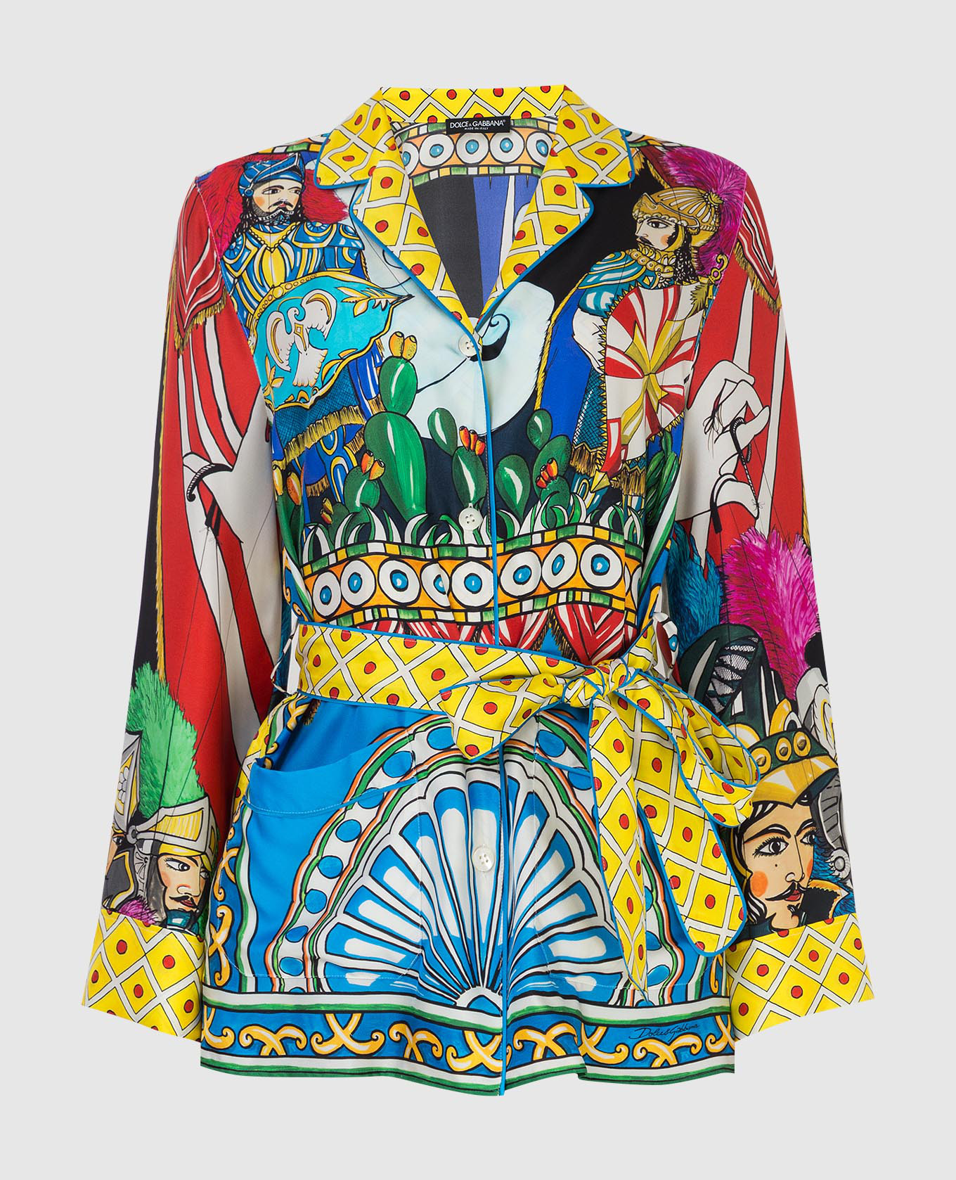 

Silk blouse in Caretto print Dolce&Gabbana, White