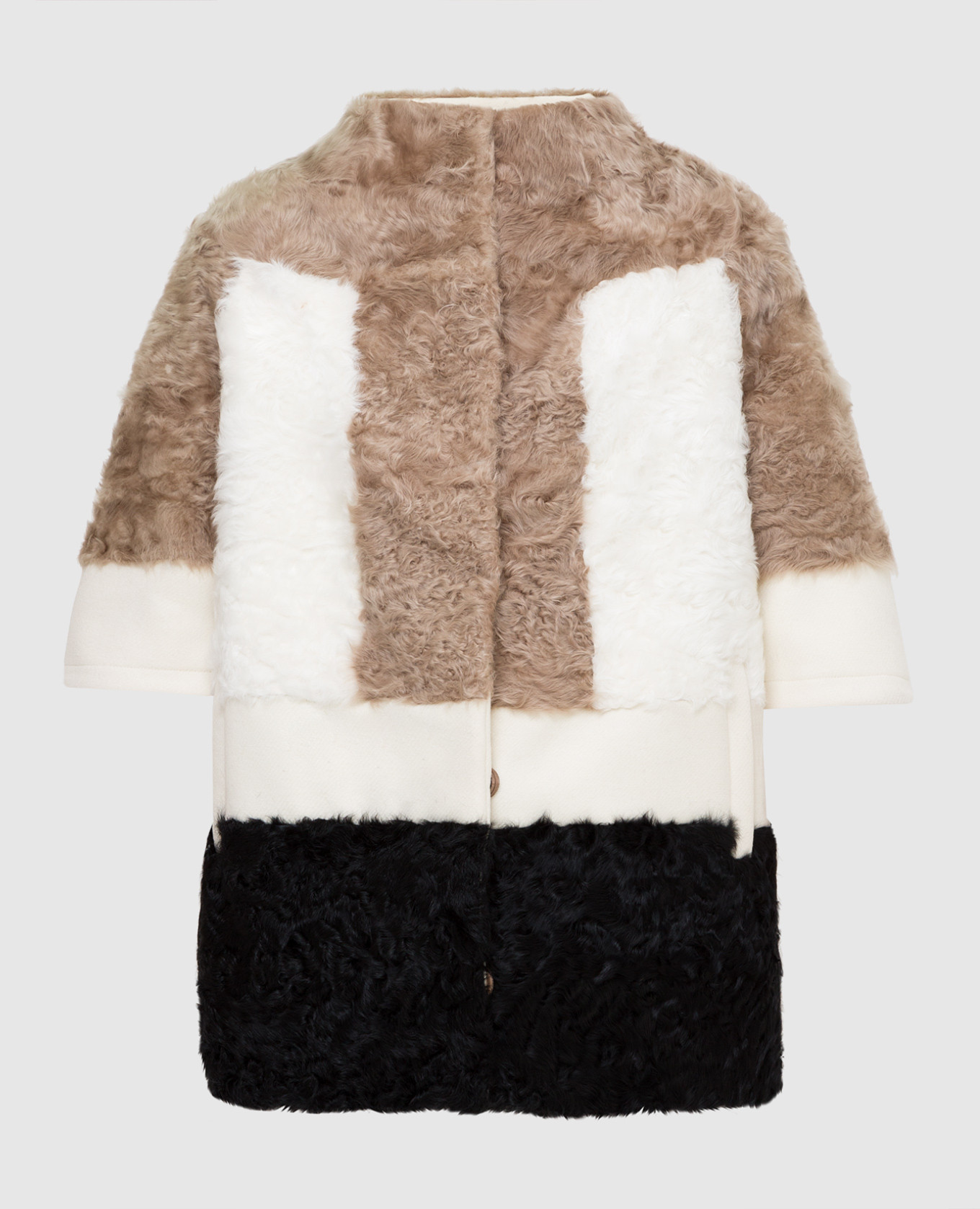 Combined sheepskin coat