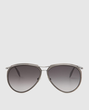 Alexander McQueen Gradient Aviator Sunglasses AM0115S30001841