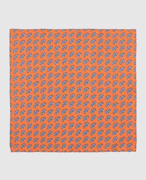Stefano Ricci Children's orange silk set of patterned tie and shawl YDHNG400