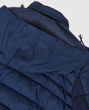 Stefano Ricci Navy blue silk and cashmere jacket for children YAJ740010O12059R
