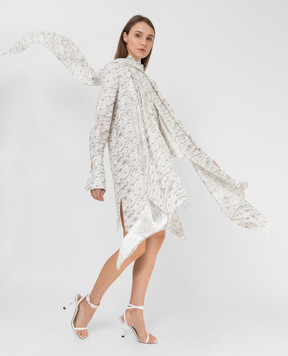 Fendi Silk shirt dress in FF Karligraphy pattern FDB658AHLJ