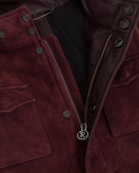 Stefano Ricci Children's burgundy suede jacket Y7J9400020SUEDE