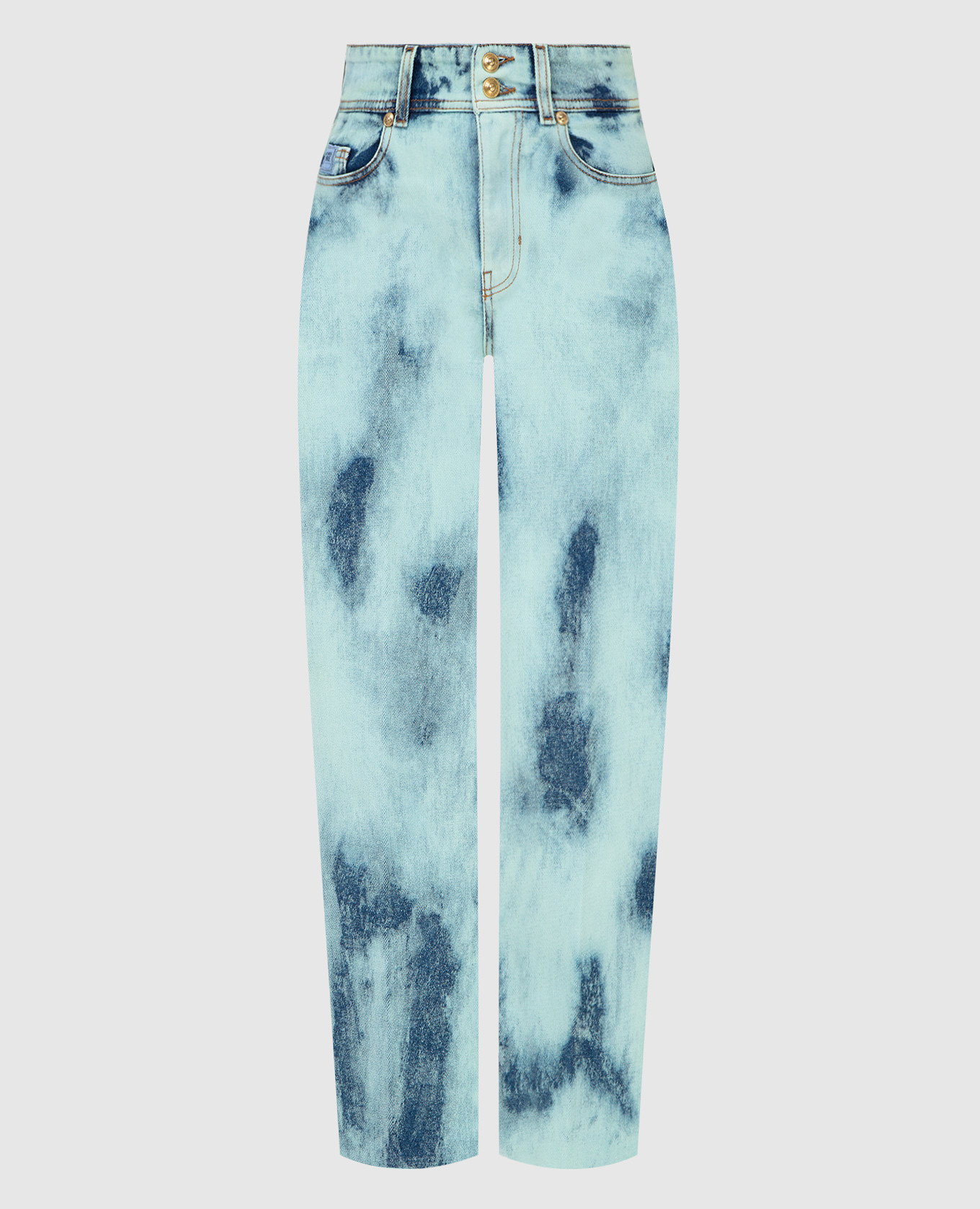 Light turquoise tie-dye jeans Versace Jeans Couture