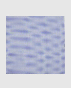 Stefano Ricci Children's blue jacquard handkerchief in a pattern YFZ25COK1801