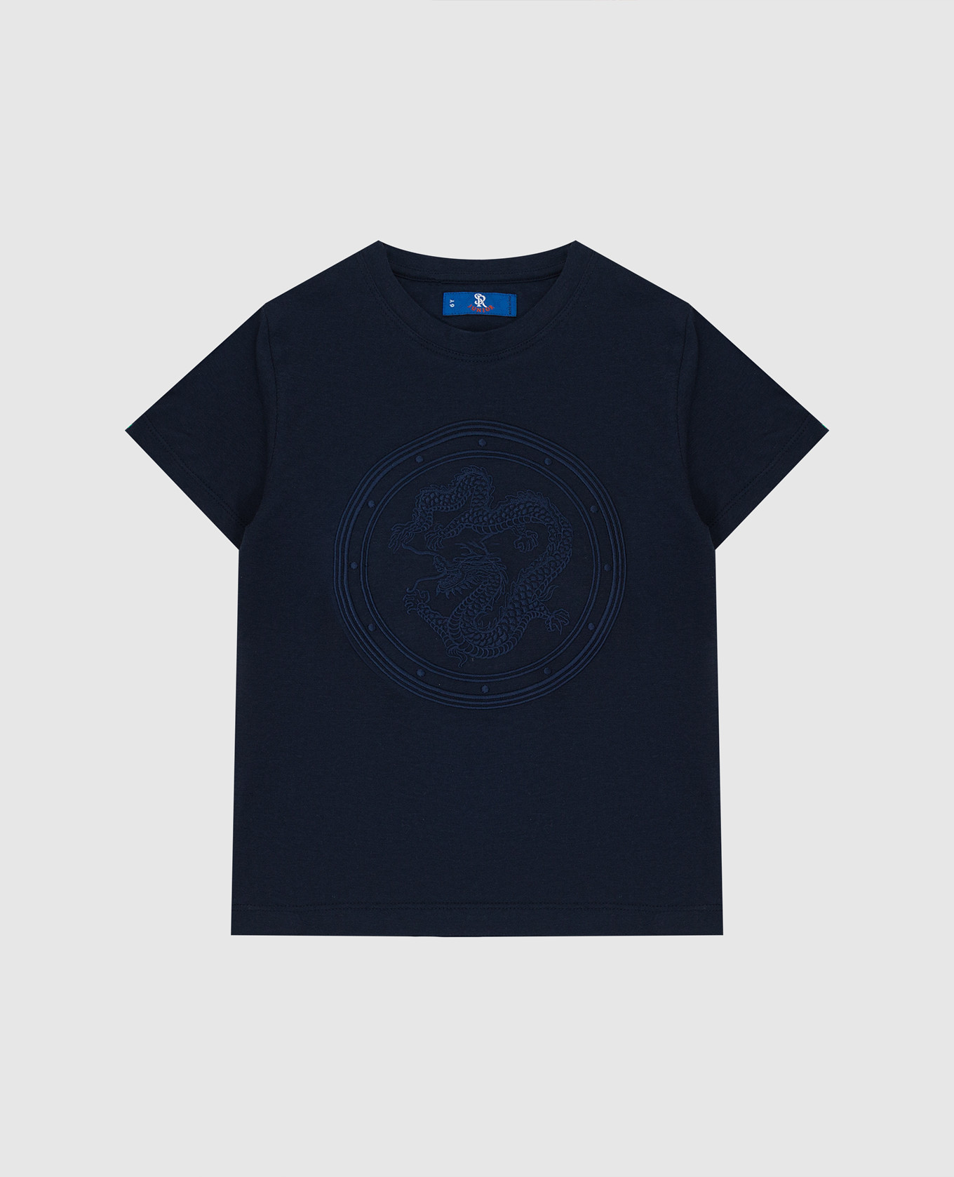 

Children's dark blue t-shirt with embroidery Stefano Ricci