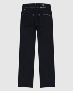 Stefano Ricci Children's dark blue trousers YFT0400090C5PPT