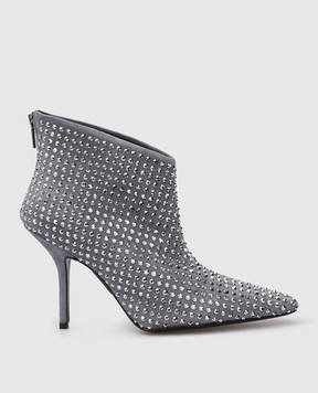 Eddy Daniele Gray suede ankle boots in Swarovski crystals EW21903