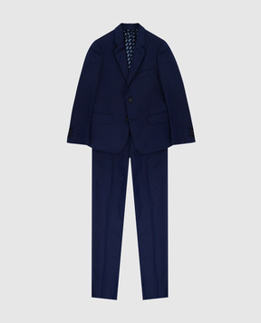 Stefano Ricci Patterned wool suit for children Y1SF371950W904