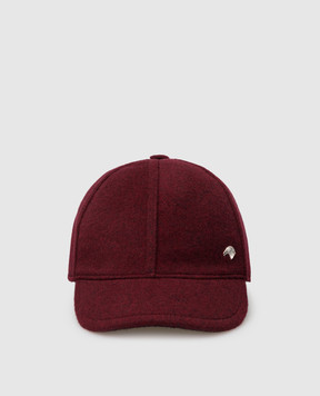 Stefano Ricci Children's burgundy cashmere cap YVF5511PMA18
