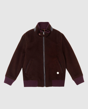 Stefano Ricci Children's dark brown cashmere jacket YUJ7400010C807