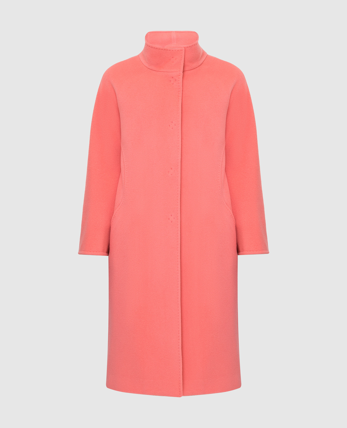 

Coral wool and cashmere coat Heresis, Red