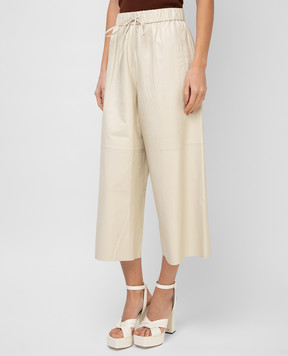 Yves Salomon Light Beige Leather Culottes 9EYP234XXAPXX