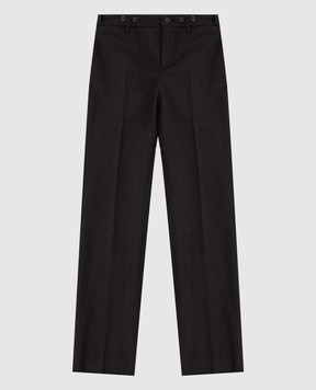 Stefano Ricci Children's dark gray wool trousers Y1T9000000W0018C