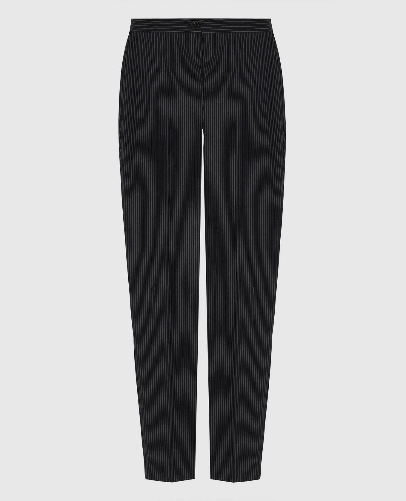 

Striped wool trousers Marina Rinaldi, Черный