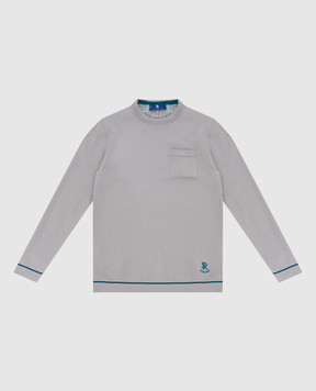 Stefano Ricci Kid's Gray Monogram Jumper K818010G01Y17219