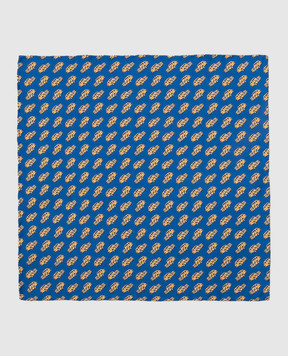 Stefano Ricci Children's blue silk set of patterned tie and shawl YDHNG400