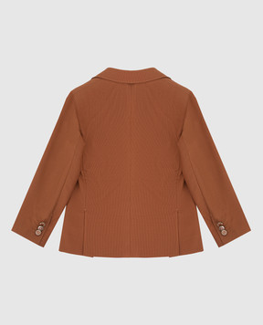 Stefano Ricci Children's terracotta wool jacket Y1RF376000HC3056