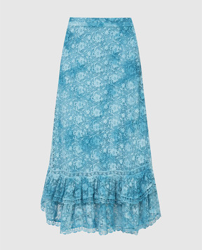 Love Shack Fancy Jana openwork skirt with ruffles LS352814