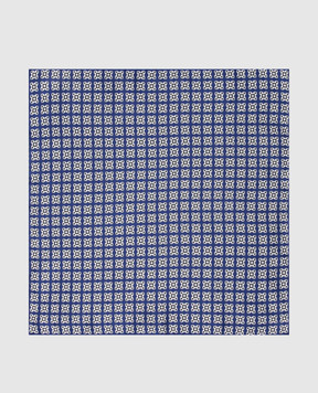 Stefano Ricci Children's blue silk set of patterned tie and shawl YDH27025