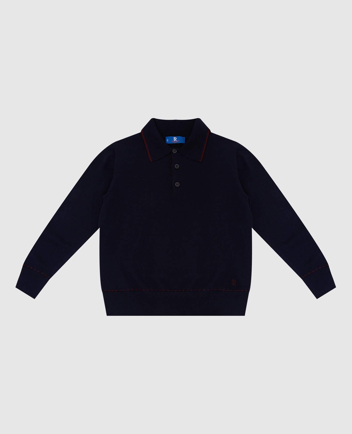 Children's dark blue wool polo stefano ricci