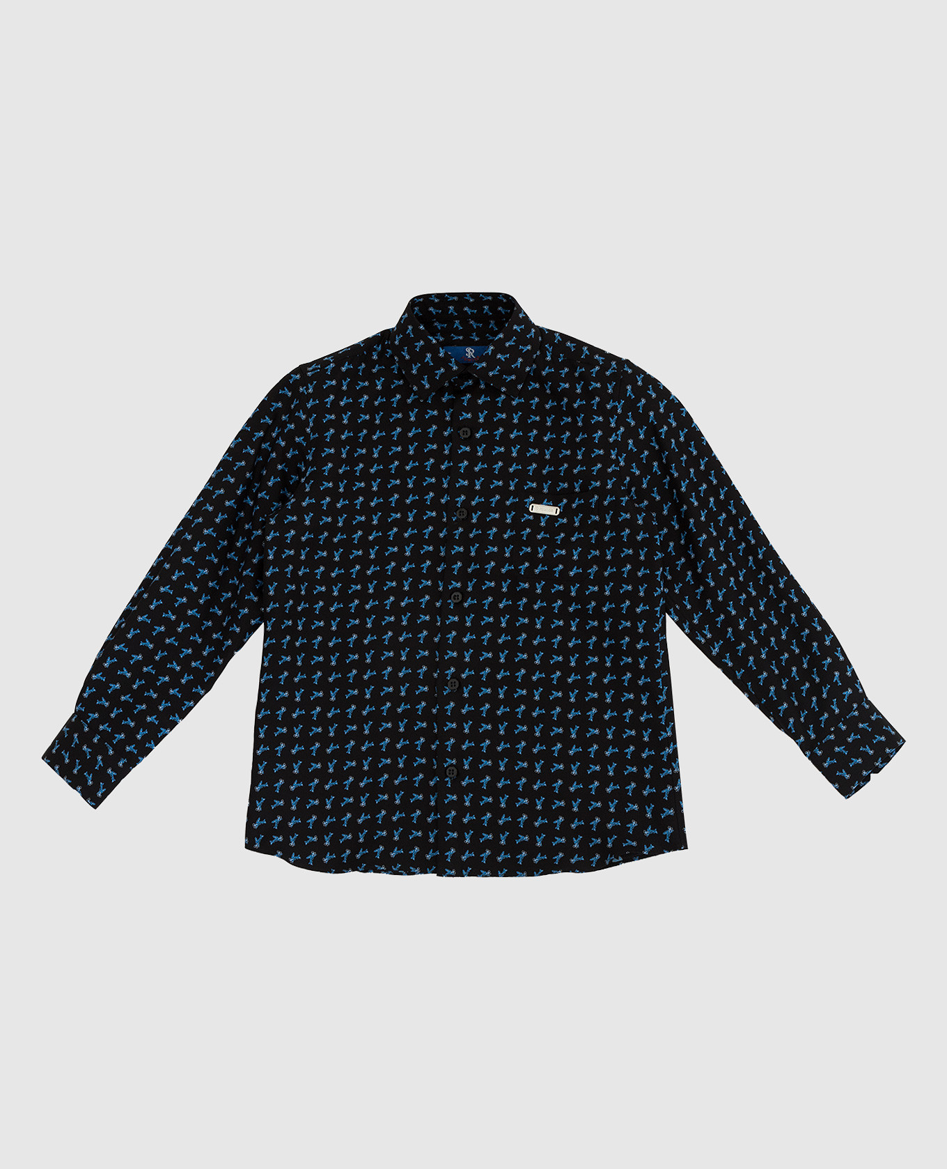 

Children's silk shirt in a pattern Stefano Ricci, Black