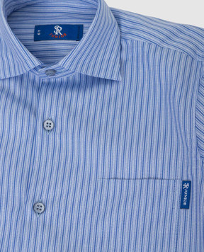 Stefano Ricci Children's blue striped shirt YC003191LJ1707
