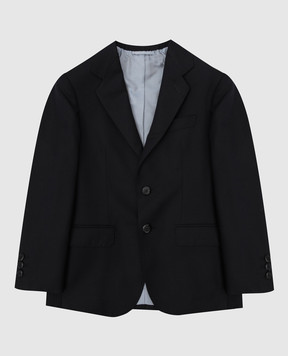 Stefano Ricci Children's black wool jacket Y1RF371000WN240