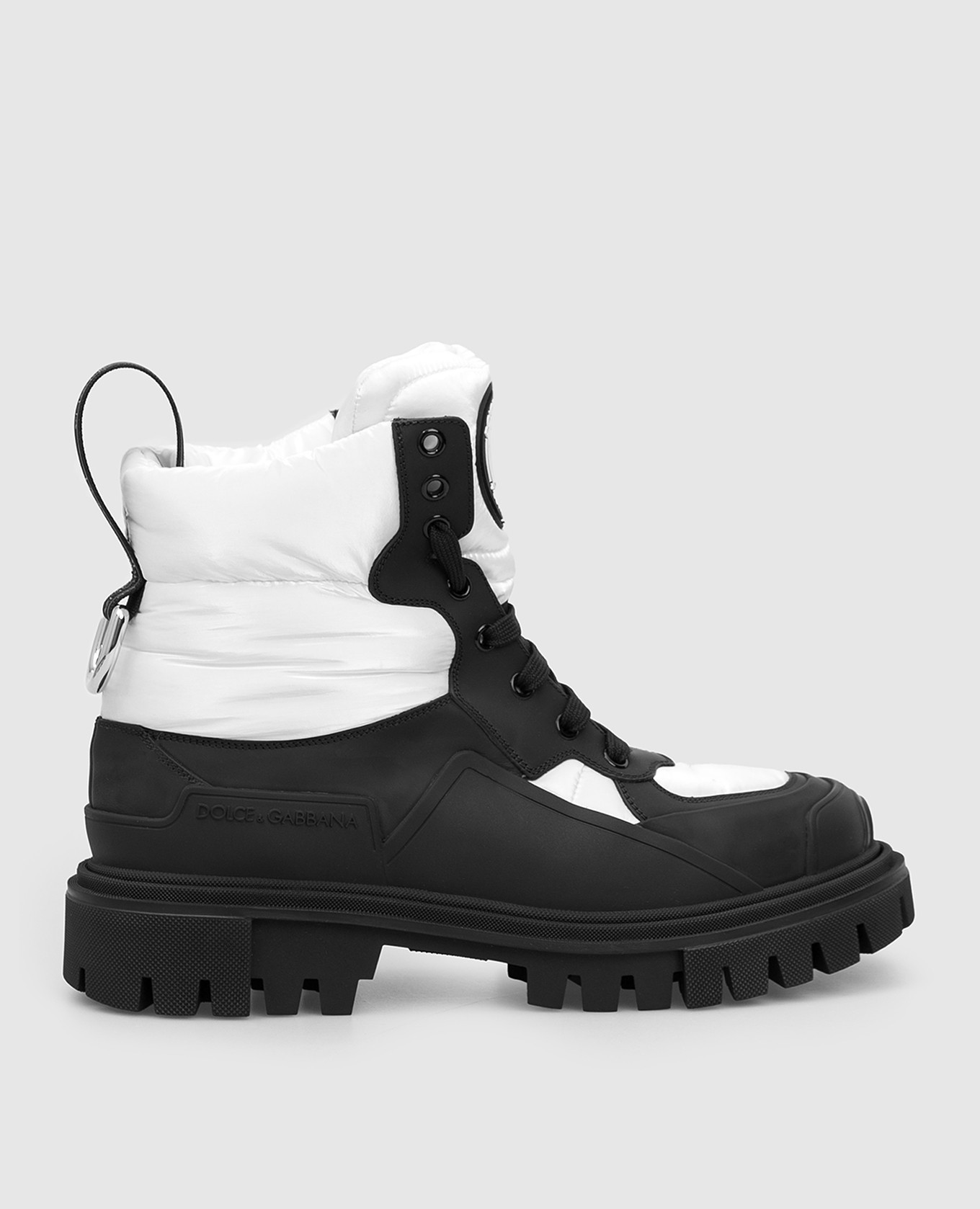 

Boots with patch and logo Dolce&Gabbana, Black